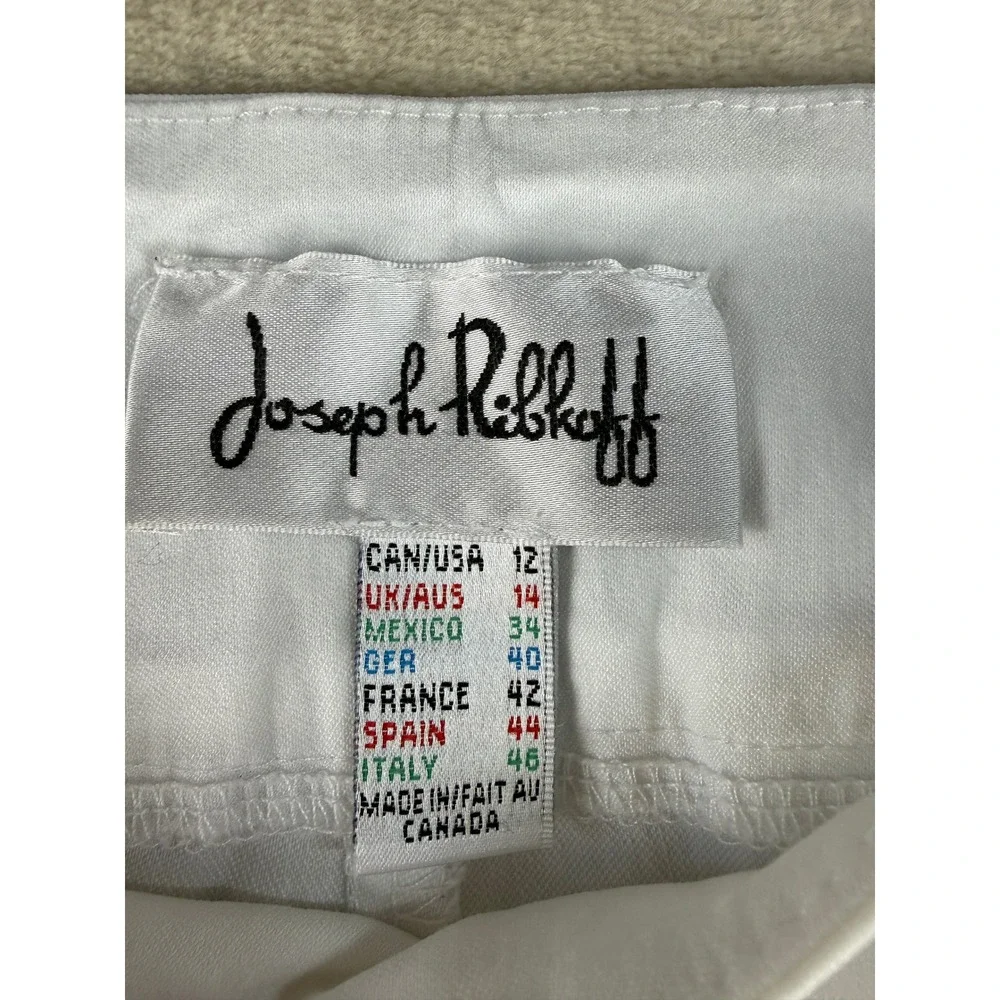 Joseph Ribkoff White Pull On Cropped Stretch Pants Womens Size 12 Canada